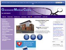 Tablet Screenshot of gravesendmedicalcentre.nhs.uk